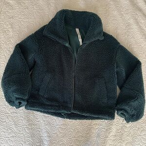 Lululemon Dark Green Sherpa Jacket
